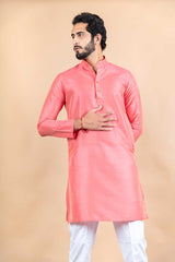 Pink Silk Kurta