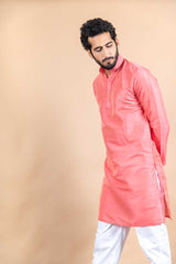 Pink Silk Kurta