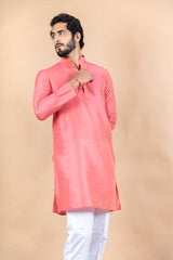 Pink Silk Kurta