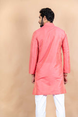 Pink Silk Kurta