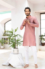 Purple Silk Kurta