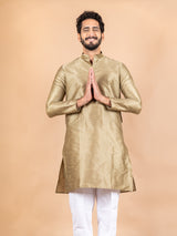 Green Dupin Solid Kurta