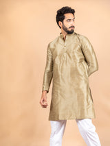 Green Dupin Solid Kurta