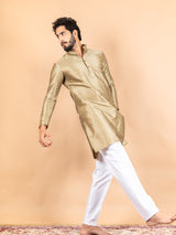 Green Dupin Solid Kurta