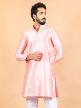 Pink Dupin Solid Kurta