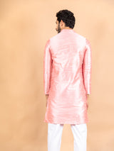 Pink Dupin Solid Kurta