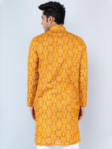 Mustard Paisley Bandana Printed Kurta - Tistabene