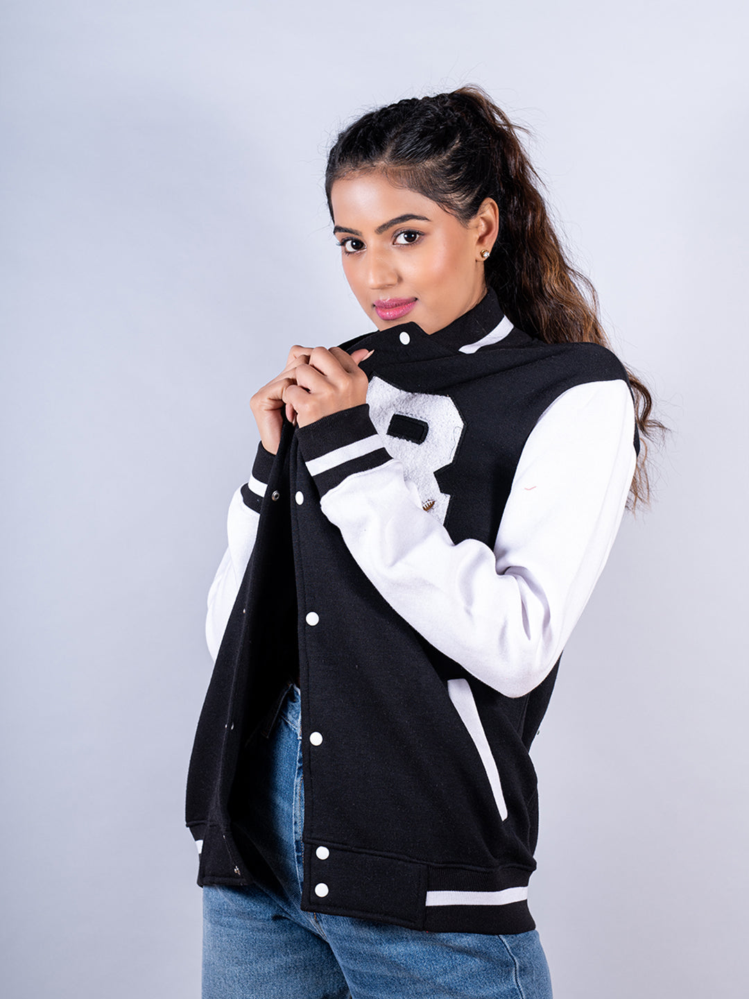 Black R Varsity Jacket