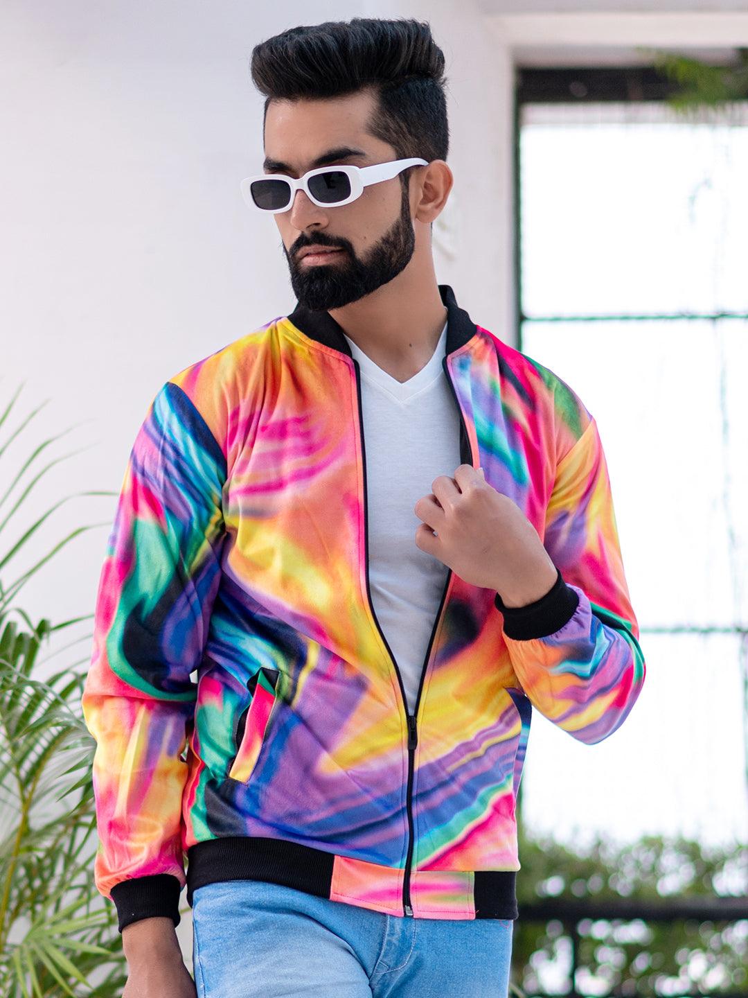 Colorful on sale bomber jacket