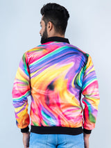 Colorful Printed Velvet Jacket - Tistabene