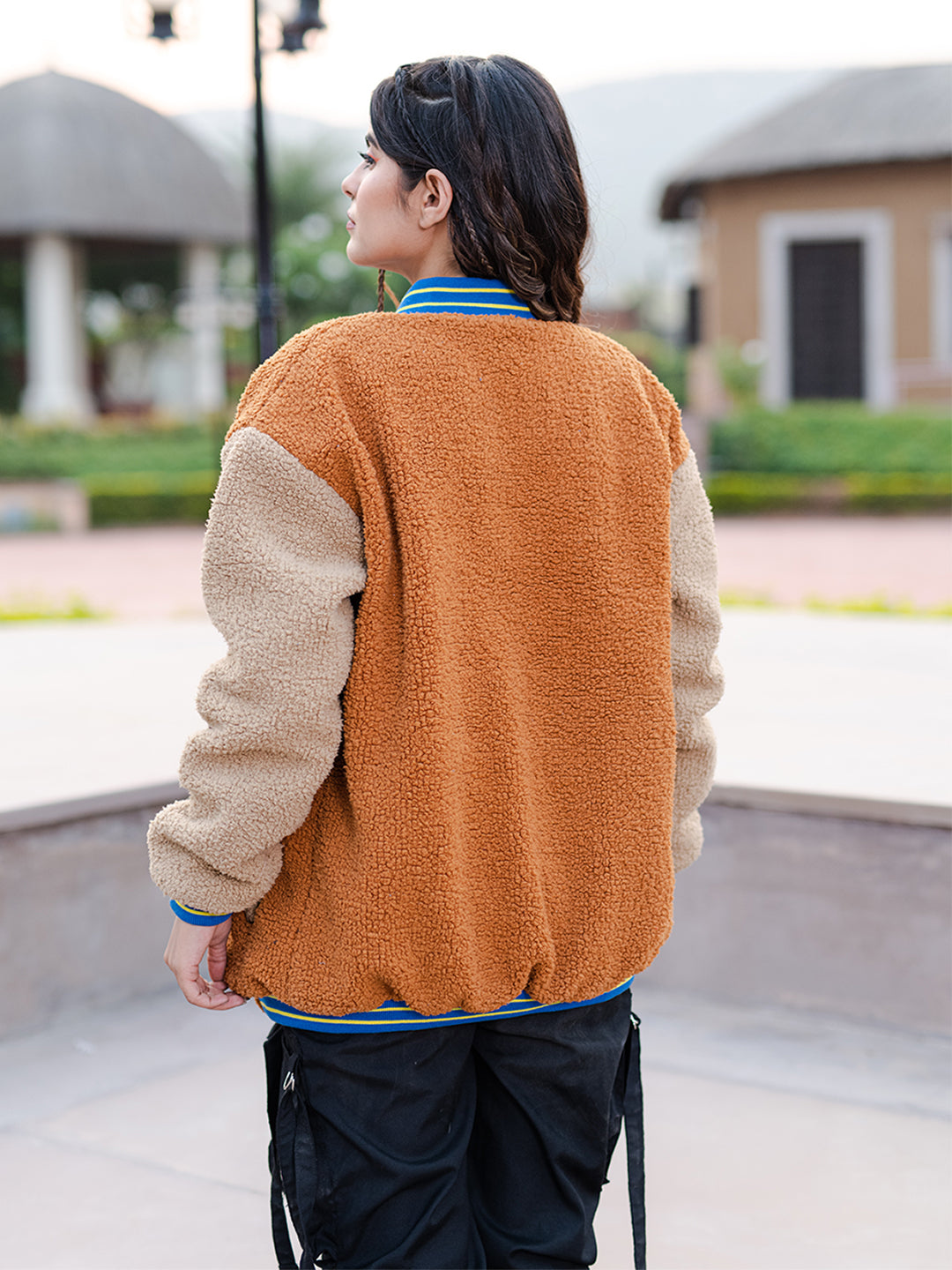 Burnt orange fleece outlet jacket