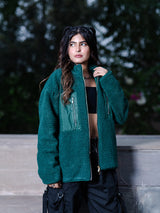 Green Fleece Sherpa Jacket (Unisex)