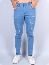 sky blue denim jeans