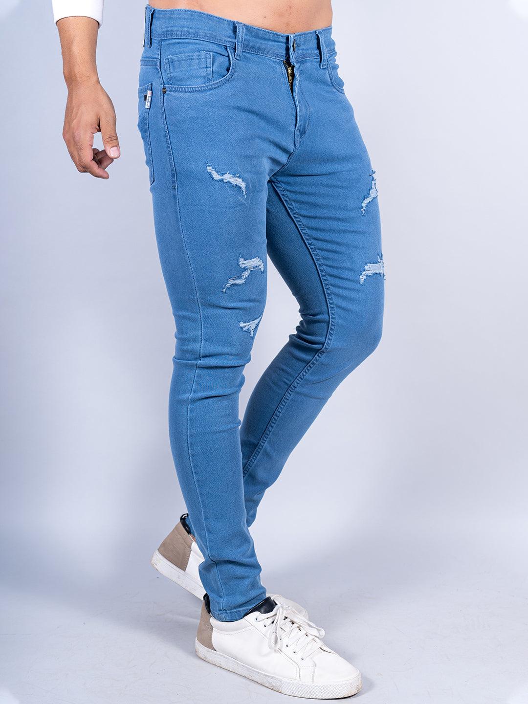 Men's Skinny Fit Medium Blue Color Jeans – Waimea