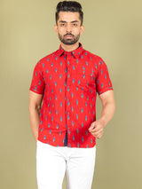 Red Printed Shirt