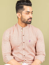 Pink Stripes Shirt With Owl Embroided - Tistabene