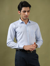 Blue Formal Solid Shirt