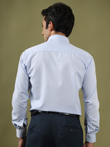 Blue Formal Solid Shirt