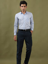 Blue Formal Solid Shirt