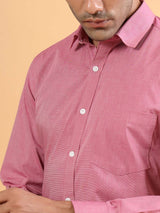 Magenta Solid Formal Shirt