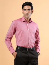 Magenta Solid Formal Shirt