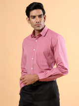 Magenta Solid Formal Shirt