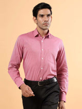 Magenta Solid Formal Shirt