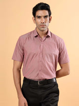 Salmon Pink Formal Half Shirt