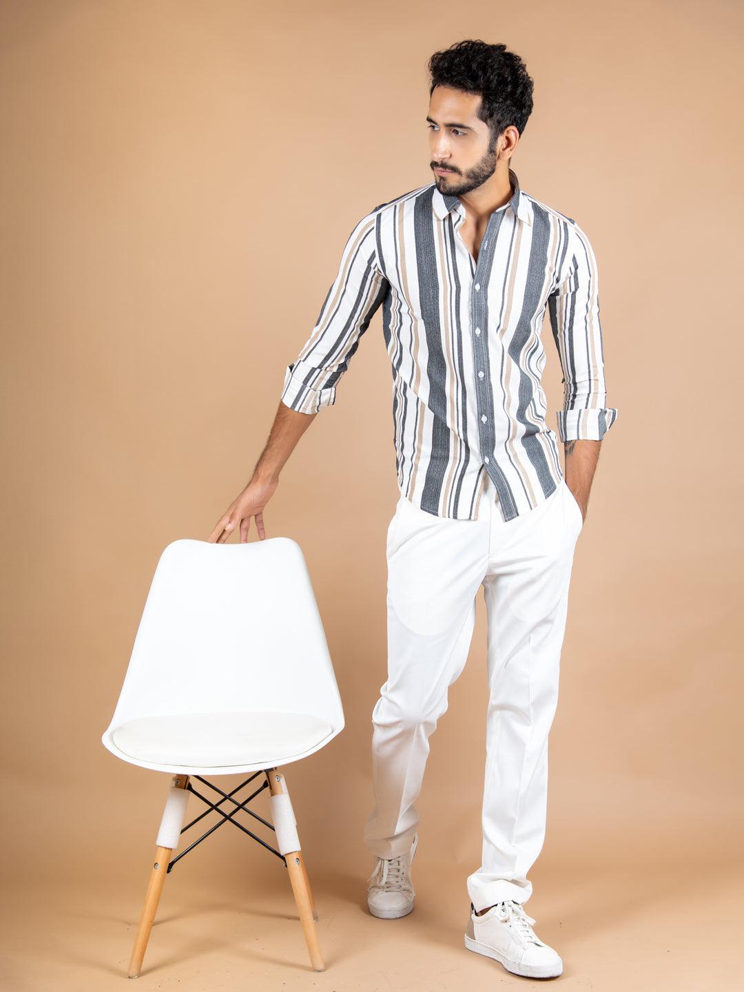 Stripes Crepe Shirt