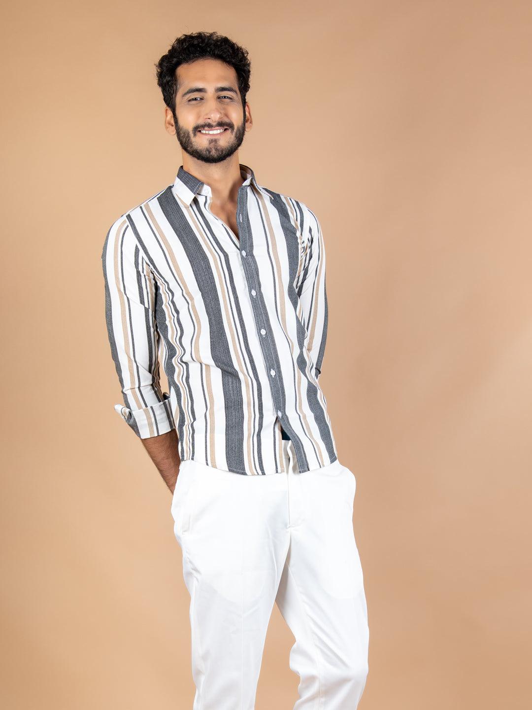 Stripes Crepe Shirt