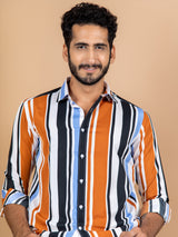 Charlie Stripe Crepe Shirt