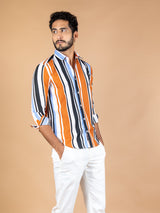 Charlie Stripe Crepe Shirt