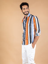 Charlie Stripe Crepe Shirt