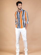 Charlie Stripe Crepe Shirt