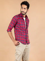 cotton check shirt for men