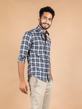 Black Checks Cotton Shirt