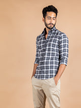 Black Checks Cotton Shirt