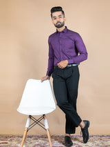 Violet Solid Cotton Shirt