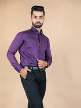 Violet Solid Cotton Shirt