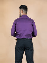 Violet Solid Cotton Shirt