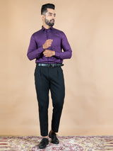 Violet Solid Cotton Shirt