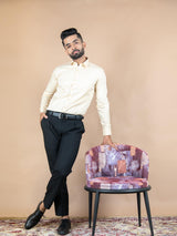 Beige Formal Giza Cotton Shirt - Tistabene