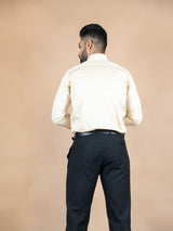 Beige Formal Giza Cotton Shirt - Tistabene