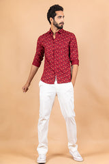 sanganeri printed shirt