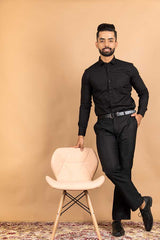 Black Formal Cotton Shirt