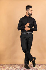 Black Formal Cotton Shirt