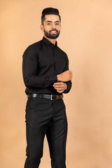 Black Formal Cotton Shirt