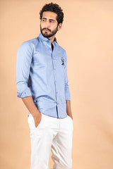 Popeye Embroidered Cotton Shirt - Tistabene