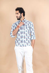 sanganeri printed shirt