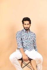 sanganeri printed shirt